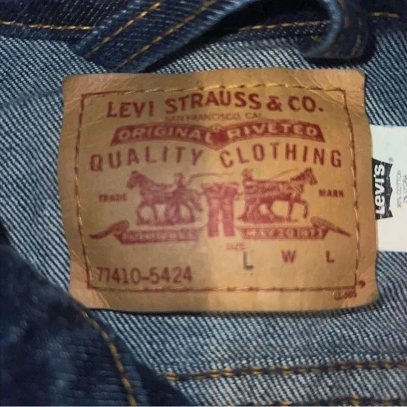 Levi's Dark Blue Jean Jacket - Picture 2 of 3